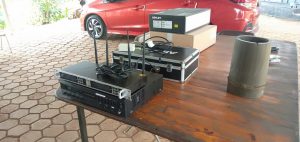 Amplifier Instalasi Sound System Lapangan Tembak Satlas Brimob Cikeas